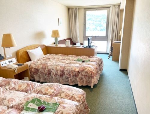 海が見渡せるツインルーム